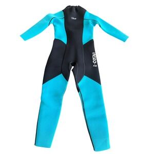 Hevto NWT Kids Long Sleeve Pant Wetsuit Black Teal Unisex Size 10